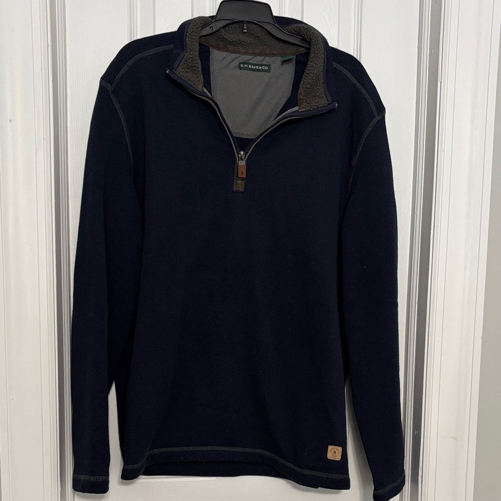 G.H. Bass & Co. Men's Black Zip-Up Sweater